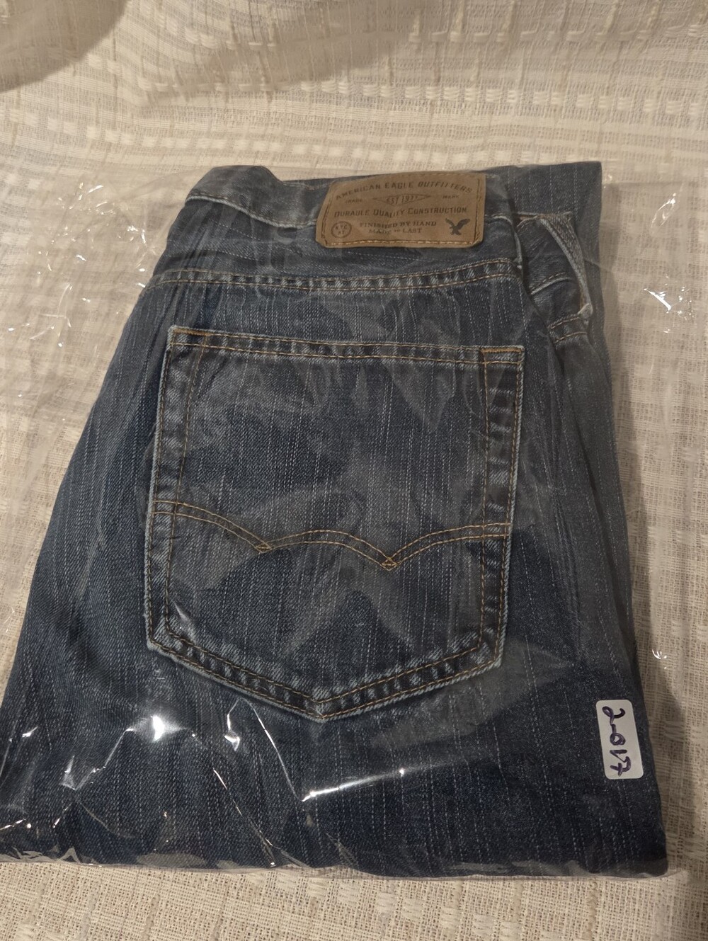 American Eagle Outfitters Men's Dark Blue Straight Jeans